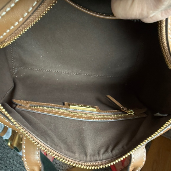 Tory Burch Brown Leather Barrel Tote - Picture 5 of 13